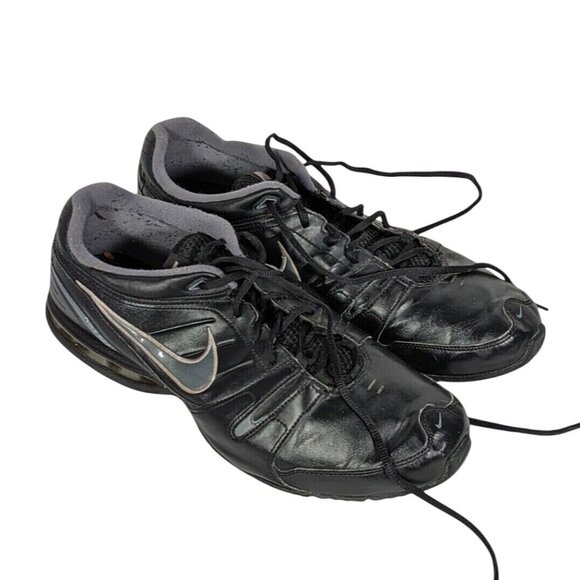 Nike Reax Revolution Mens Leather Sneaker Shoes Black Running Trainers 13 - Picture 1 of 9